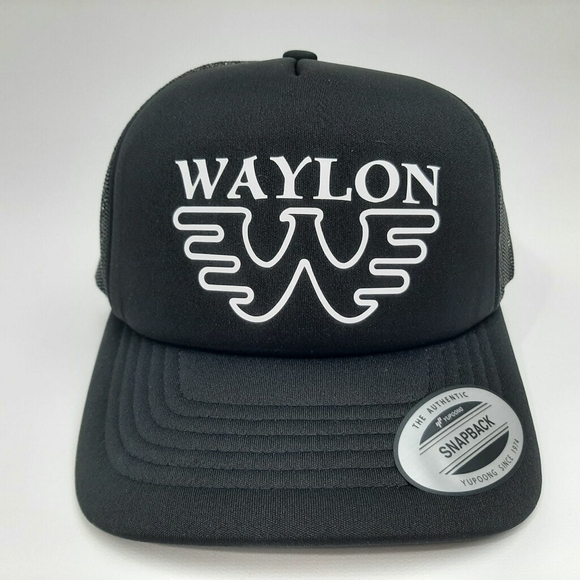 Waylon Jennings Outlaw Hat Cap Vintage Trucker Style Mesh Snapback Foam Front - Picture 2 of 4